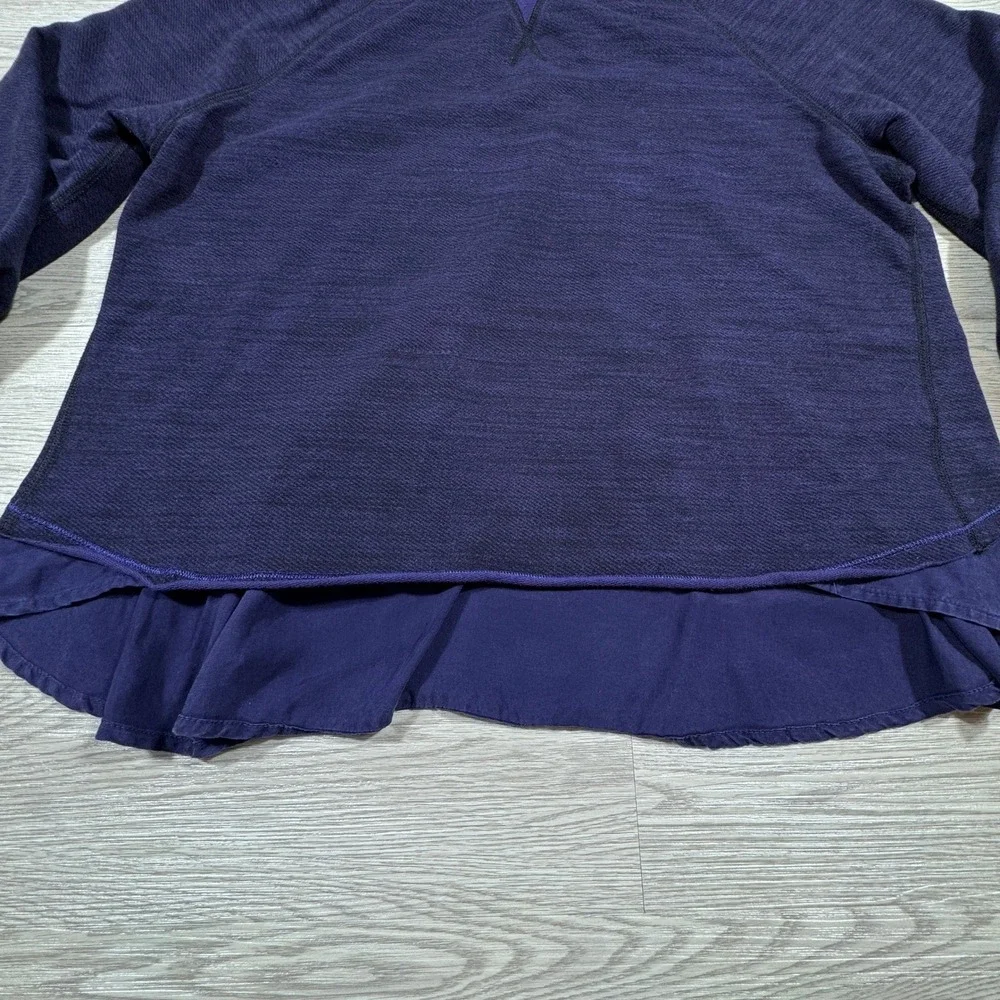 Lululemon Women's Hoodie Split Back Ruffle Hem Space Dye Purple Size 8‎